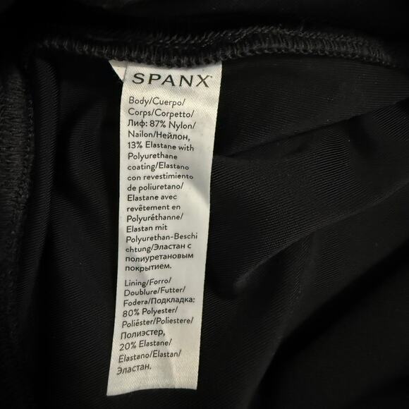Spanx Black Faux Leather Leggings Size Large - Picture 8 of 8